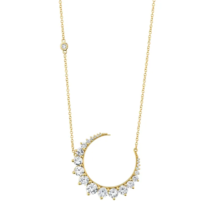 SHAY JEWELRY Necklaces READY TO SHIP DIAMOND LARGE MOON NECKLACE