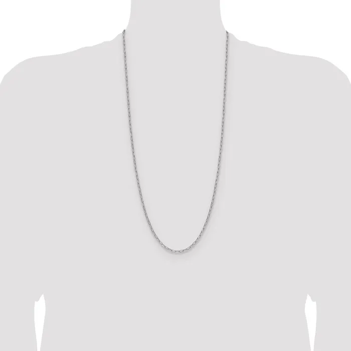 14k White Gold 30mm SemiSolid Beveled Paperclip Chain 304 grams Qgold Necklaces 14k White Gold 30mm SemiSolid Beveled Paperclip Chain 304 grams Qgold Necklaces