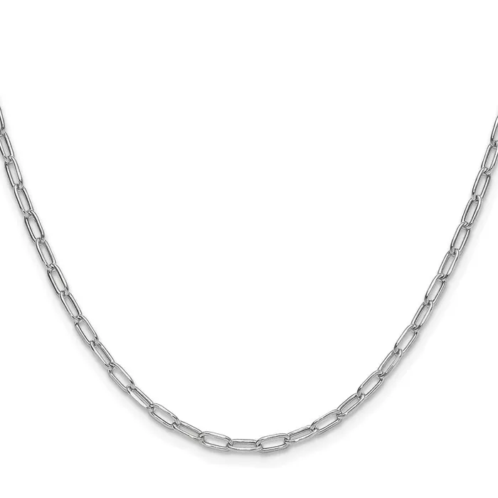 14k White Gold 30mm SemiSolid Beveled Paperclip Chain 304 grams Qgold Necklaces 14k White Gold 30mm SemiSolid Beveled Paperclip Chain 304 grams Qgold Necklaces