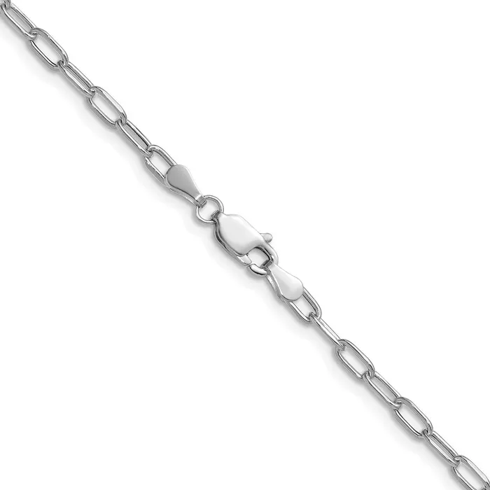 14k White Gold 30mm SemiSolid Beveled Paperclip Chain 304 grams Qgold Necklaces 14k White Gold 30mm SemiSolid Beveled Paperclip Chain 304 grams Qgold Necklaces