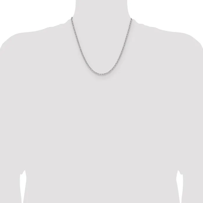 14k White Gold 30mm SemiSolid Beveled Paperclip Chain 304 grams Qgold Necklaces 14k White Gold 30mm SemiSolid Beveled Paperclip Chain 304 grams Qgold Necklaces
