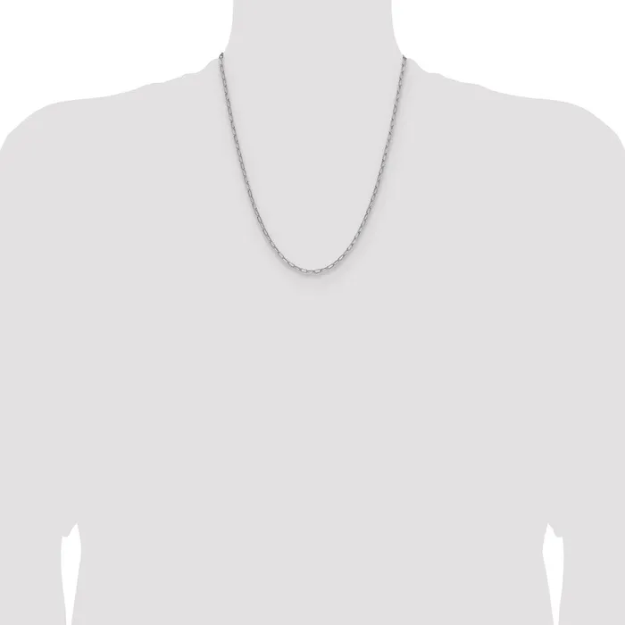 14k White Gold 30mm SemiSolid Beveled Paperclip Chain 304 grams Qgold Necklaces 14k White Gold 30mm SemiSolid Beveled Paperclip Chain 304 grams Qgold Necklaces