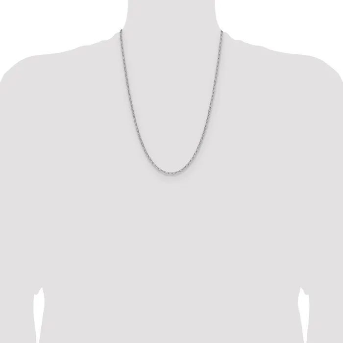 14k White Gold 30mm SemiSolid Beveled Paperclip Chain 304 grams Qgold Necklaces 14k White Gold 30mm SemiSolid Beveled Paperclip Chain 304 grams Qgold Necklaces