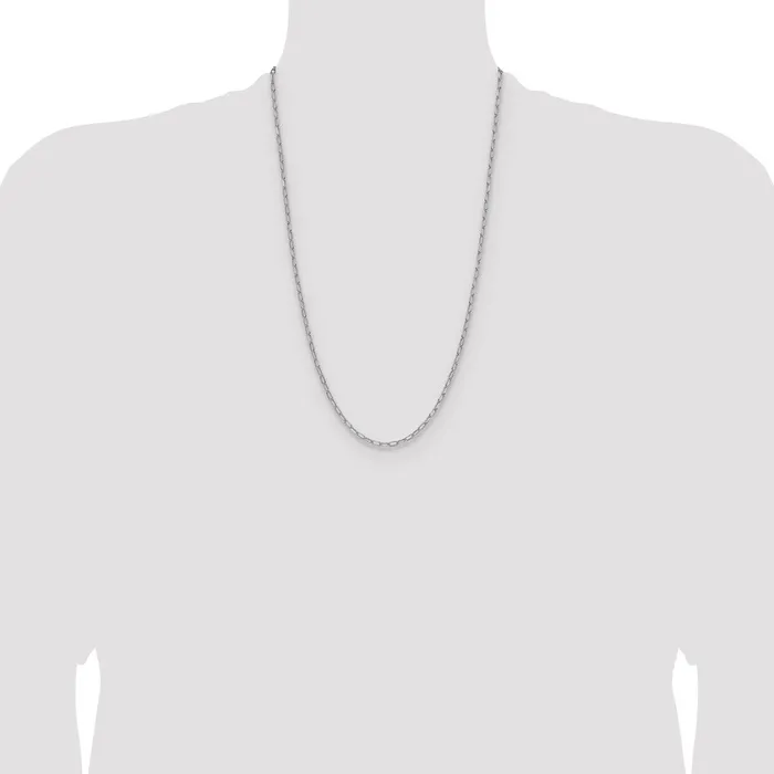 14k White Gold 30mm SemiSolid Beveled Paperclip Chain 304 grams Qgold Necklaces 14k White Gold 30mm SemiSolid Beveled Paperclip Chain 304 grams Qgold Necklaces