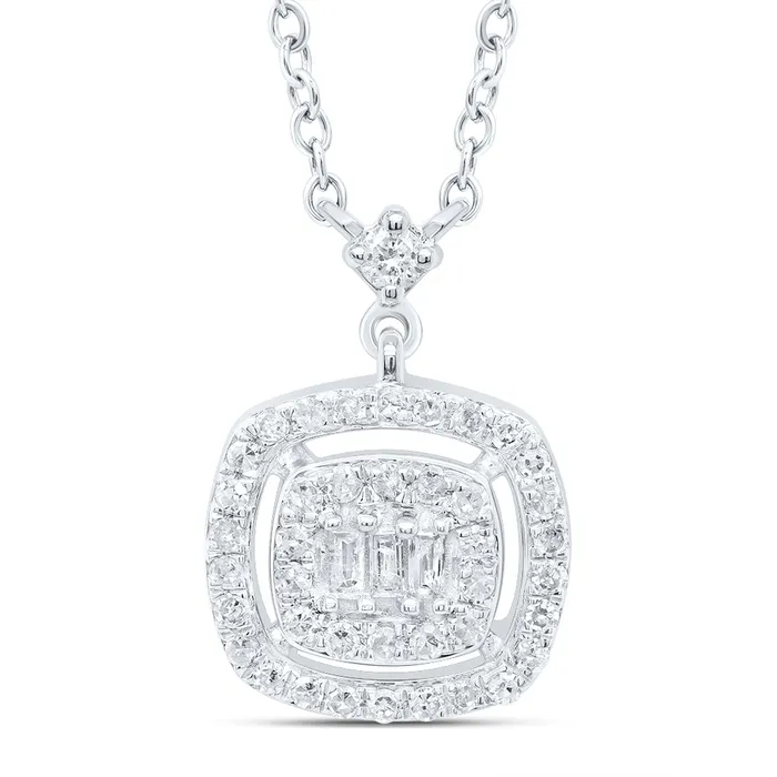 GND Necklaces 10Kt Gold 14CtwDia P1 Gift Cushion Necklace 18 Inch