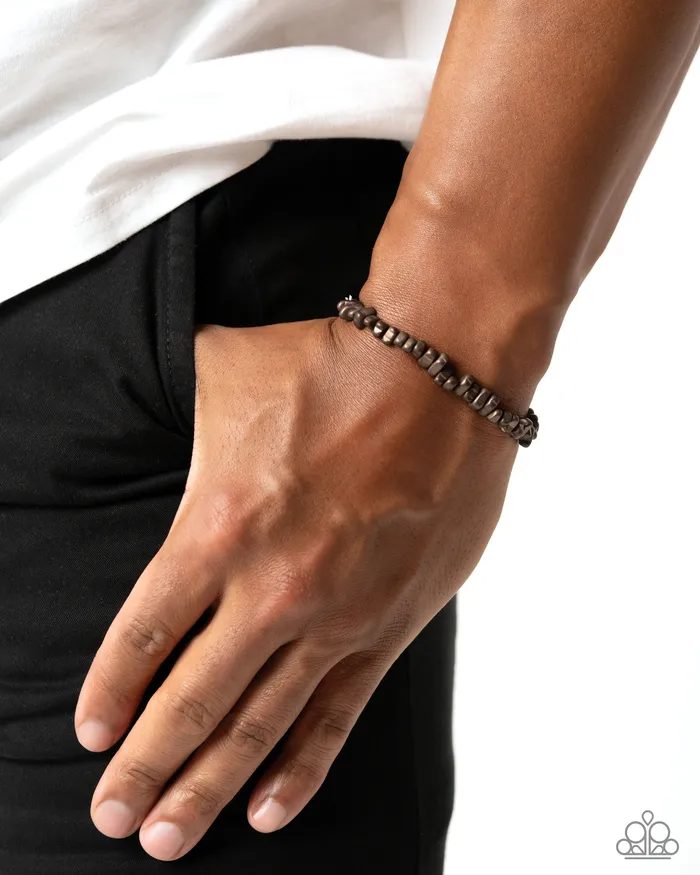 Paparazzi Accessories Bracelets Matte Makeover Brown Stone Stretchy Urban Bracelet Paparazzi